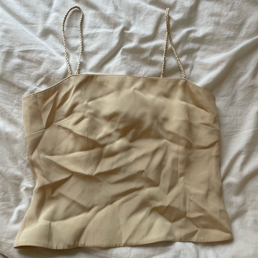 Vintage Silk Champagne Blouse